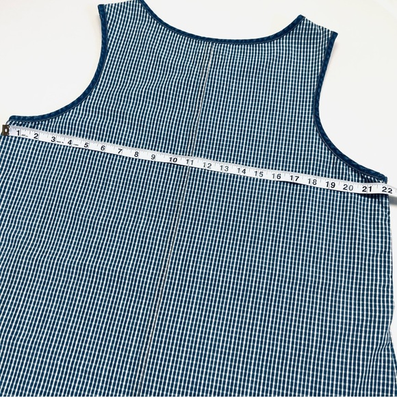 Susan Bristol Gingham Denim Bib Pocket Overall Prairie Dress - Picture 4 of 10